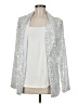 Pink Lily Metallic Silver Blazer Size M - photo 1