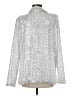 Pink Lily Metallic Silver Blazer Size M - photo 2