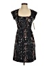 French Connection Print Black Cocktail Dress Size 4 - photo 1