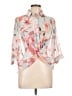 Assorted Brands Floral Pink Short Sleeve Blouse Size L - photo 1