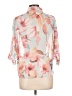 Assorted Brands Floral Pink Short Sleeve Blouse Size L - photo 2