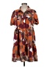 Hayden 100% Polyester Print Brown Casual Dress Size S - photo 1