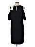 Boston Proper Solid Black Casual Dress Size L - photo 2
