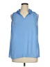 Talbots 100% Polyester Blue Sleeveless Blouse Size 1X - photo 1