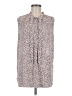 Ann Taylor Polka Dots Ivory Sleeveless Button-Down Shirt Size M - photo 1
