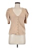 NATION LTD Tan Short Sleeve Top Size M - photo 1