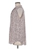 Ann Taylor Polka Dots Ivory Sleeveless Button-Down Shirt Size M - photo 5