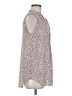 Ann Taylor Polka Dots Ivory Sleeveless Button-Down Shirt Size M - photo 4