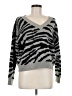 Lumiere Animal Print Gray Pullover Sweater Size M - photo 1