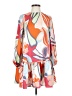 Alexis Print Orange Casual Dress Size XXS - photo 1