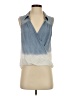 Red Haute Blue Sleeveless Blouse Size S - photo 1