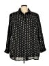 Joan Rivers 100% Polyester Polka Dots Black Long Sleeve Blouse Size 2X - photo 1