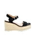 Crown Vintage 100% Leather Black Wedges Size 10 - photo 1