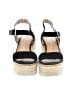 Crown Vintage 100% Leather Black Wedges Size 10 - photo 2