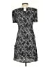 Connected Apparel 100% Polyester Chevron-herringbone Silver Casual Dress Size 4 (petite) - photo 2