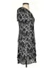 Connected Apparel 100% Polyester Chevron-herringbone Silver Casual Dress Size 4 (petite) - photo 4