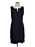 Talbots 100% Cotton Solid Blue Casual Dress Size L - photo 1