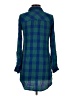 SO 100% Rayon Plaid Green Casual Dress Size S - photo 2