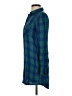 SO 100% Rayon Plaid Green Casual Dress Size S - photo 5