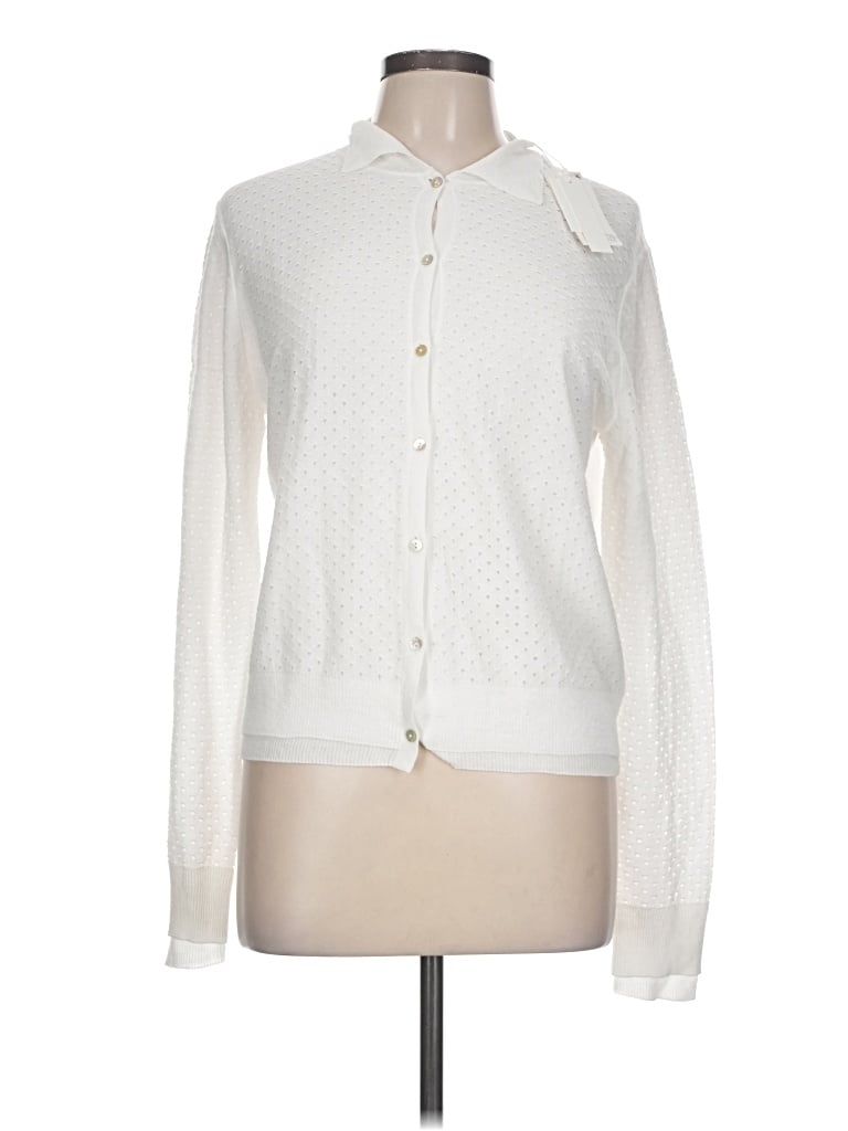 Vince Long Sleeve Blouse In White