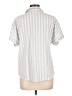 Universal Thread Stripes Ivory Short Sleeve Blouse Size L - photo 2