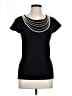 Cache Black Short Sleeve Top Size L - photo 1
