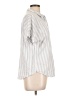 Universal Thread Stripes Ivory Short Sleeve Blouse Size L - photo 4