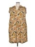 MICHAEL Michael Kors Paisley Yellow Sleeveless Blouse Size 3X - photo 1