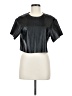 AS by DF Metallic Black Short Sleeve Top Size M - photo 1