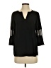 BCBGeneration 100% Polyester Black 3/4 Sleeve Blouse Size XXS - photo 1