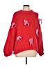 Lumiere 100% Acrylic Hearts Red Pullover Sweater Size L - photo 1