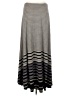 M.S.S.P. Stripes Gray Casual Skirt Size M - photo 1