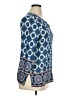 Ruby Rd. 100% Viscose Blue 3/4 Sleeve Blouse Size XL - photo 4
