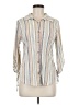 Cure Stripes Ivory 3/4 Sleeve Blouse Size M - photo 1