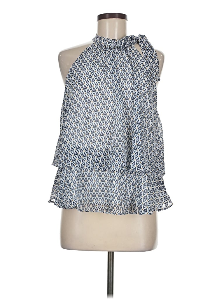 Pre-owned Cece Sleeveless Blouse In Blue