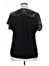 Apt. 9 100% Polyester Black Short Sleeve Blouse Size XL - photo 2