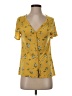 Old Navy 100% Viscose Yellow Short Sleeve Blouse Size S - photo 1