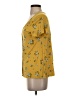 Old Navy 100% Viscose Yellow Short Sleeve Blouse Size S - photo 5