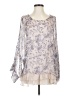 Sundance 100% Rayon Silver 3/4 Sleeve Blouse Size S - photo 1