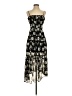 Mi ami 100% Polyester Floral Black Casual Dress Size XS - photo 1