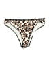 Zaful Animal Print Tan Swimsuit Bottoms Size 4 - photo 1