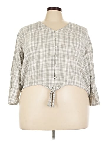 Lane Bryant 3/4 Sleeve Button-Down Shirt (view 1)