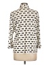 Karl Lagerfeld Paris Animal Print Ivory 3/4 Sleeve Blouse Size L - photo 2