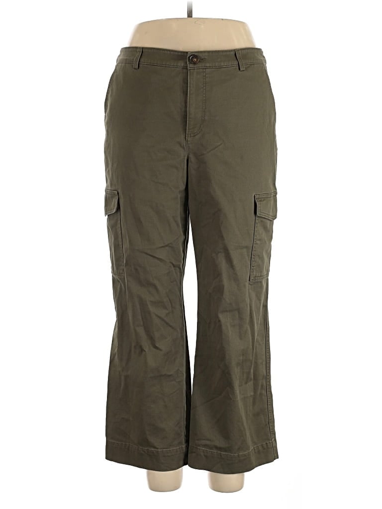 Pre-owned Ann Taylor Loft Cargo Pants In Green