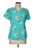 Van Heusen 100% Polyester Teal Short Sleeve Blouse Size L - photo 1