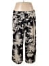 Truth + Style 100% Polyester Floral Black Casual Pants Size 3X Petite - photo 1