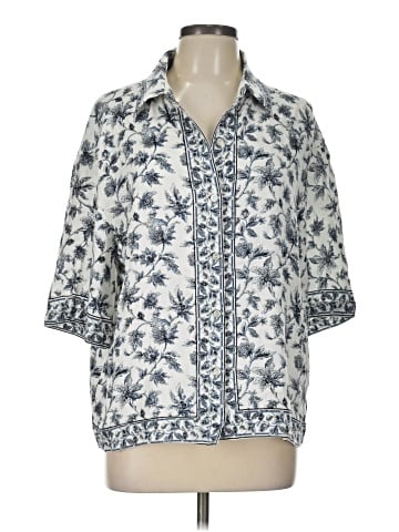 Max Studio 3/4 Sleeve Button-Down Shirt (view 1)