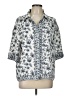 Max Studio 100% Rayon Blue 3/4 Sleeve Button-Down Shirt Size L - photo 1