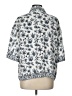 Max Studio 100% Rayon Blue 3/4 Sleeve Button-Down Shirt Size L - photo 2