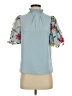 Assorted Brands 100% Polyester Blue Short Sleeve Blouse Size 4 - photo 1